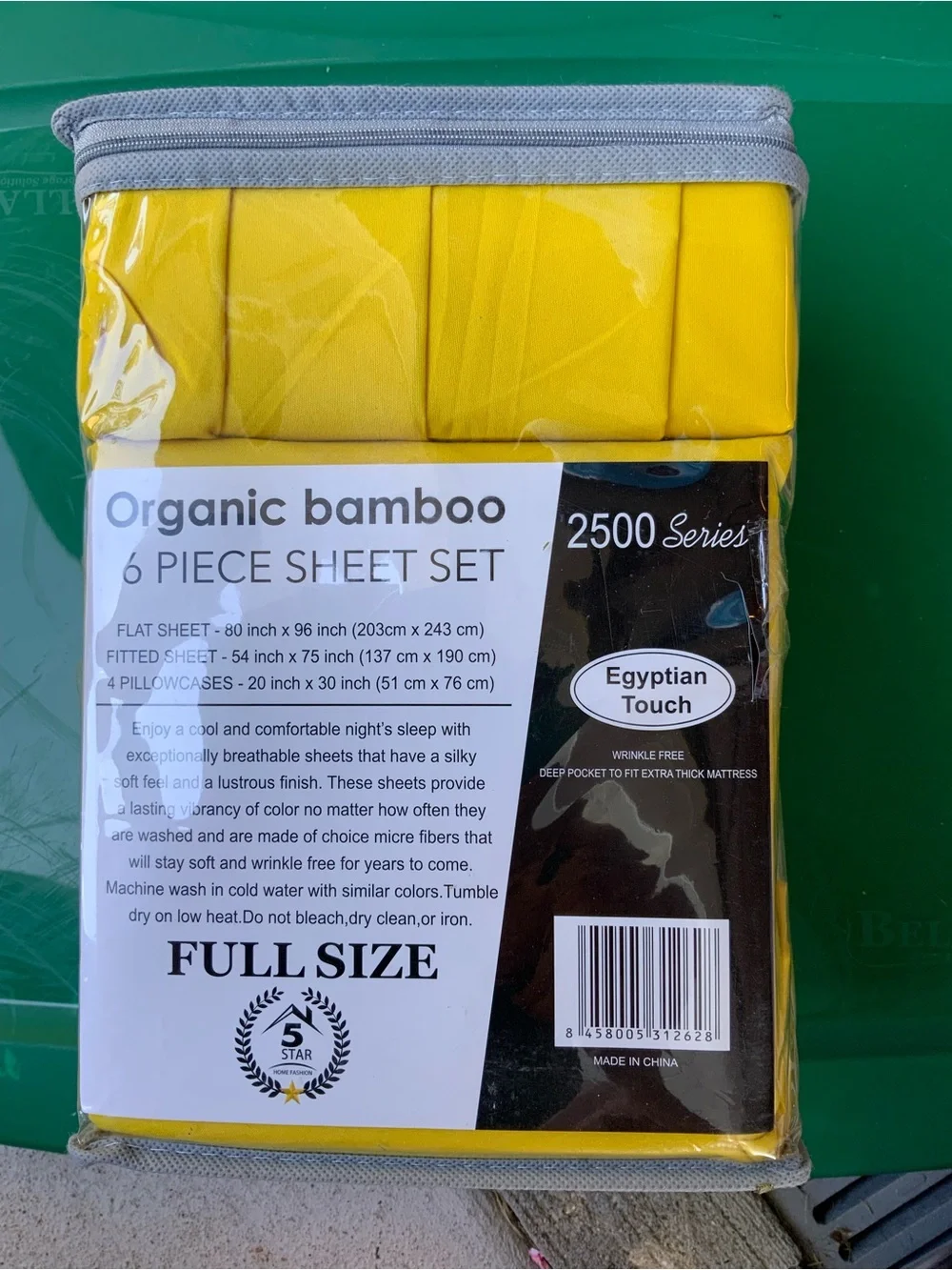 BAMBOO Yellow 6-Piece Ultra Plush Full Sheet Set